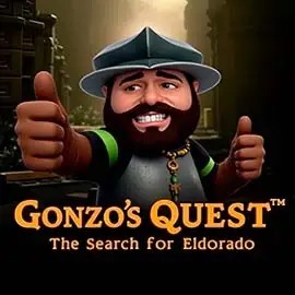 Gonzo's Quest slot logo by NetEnt at Wild Robin Casino