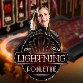 Lightning Roulette slot visual from Evolution available on wildsrobin.at